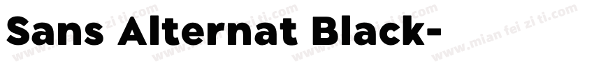 Sans Alternat Black字体转换